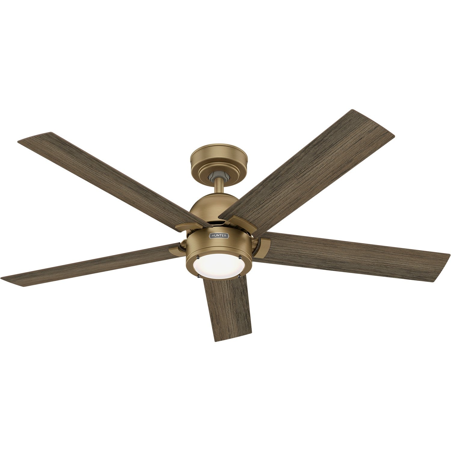 Kit 52" Fan in Oak & Luxe Gold