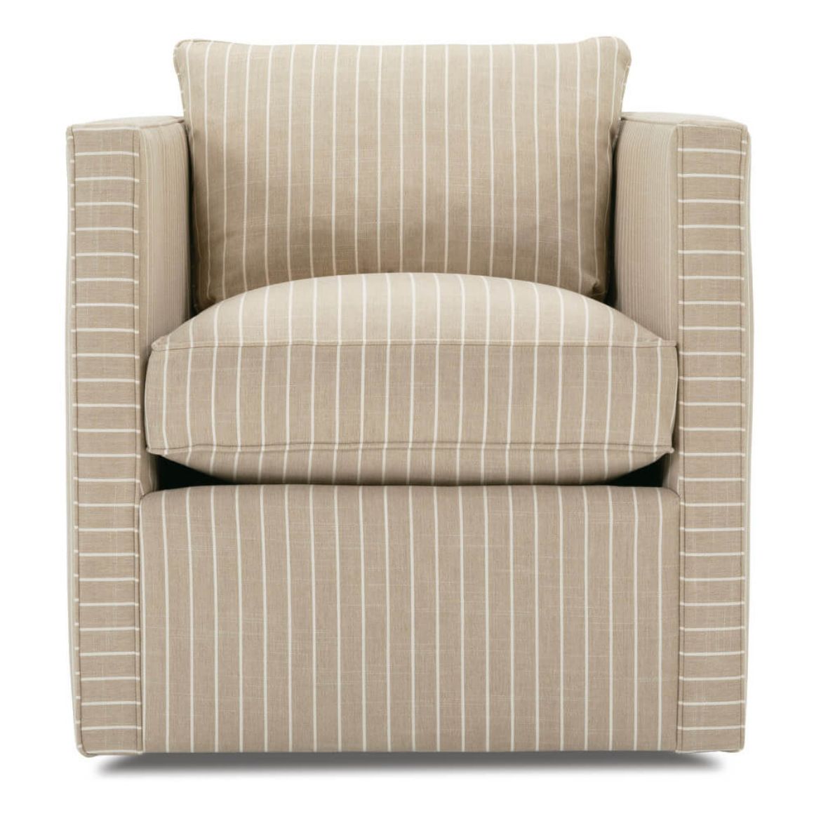 Rothko Tan Stripe Swivel Chair