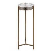 Aguilar Glass and Metal Drink Table