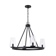 Aaron Matte Black 4 Light Chandelier