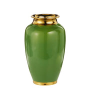10.5" Green And Gold Vase