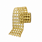 Gold Jester Diamond 4" Ribbon