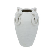 Roman Ring Terracotta White Vase