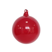 Red 4" Milky Glass Ornament
