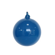 Blue 4" Milky Glass Ornament