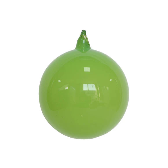 Lime 6" Milky Glass Ornament