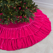 Hot Pink Bubble Velvet 60" Tree Skirt