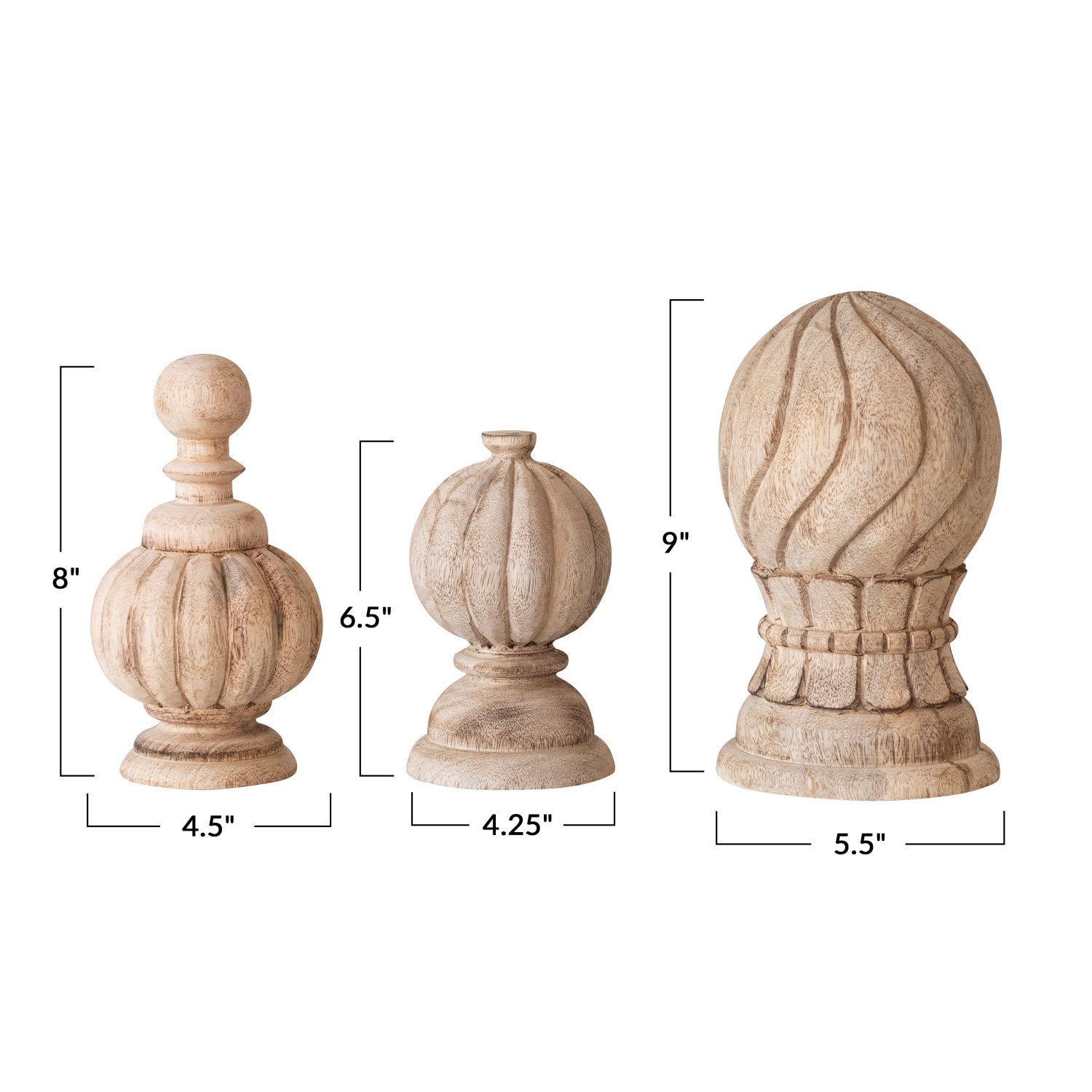 Mango Wood Finials