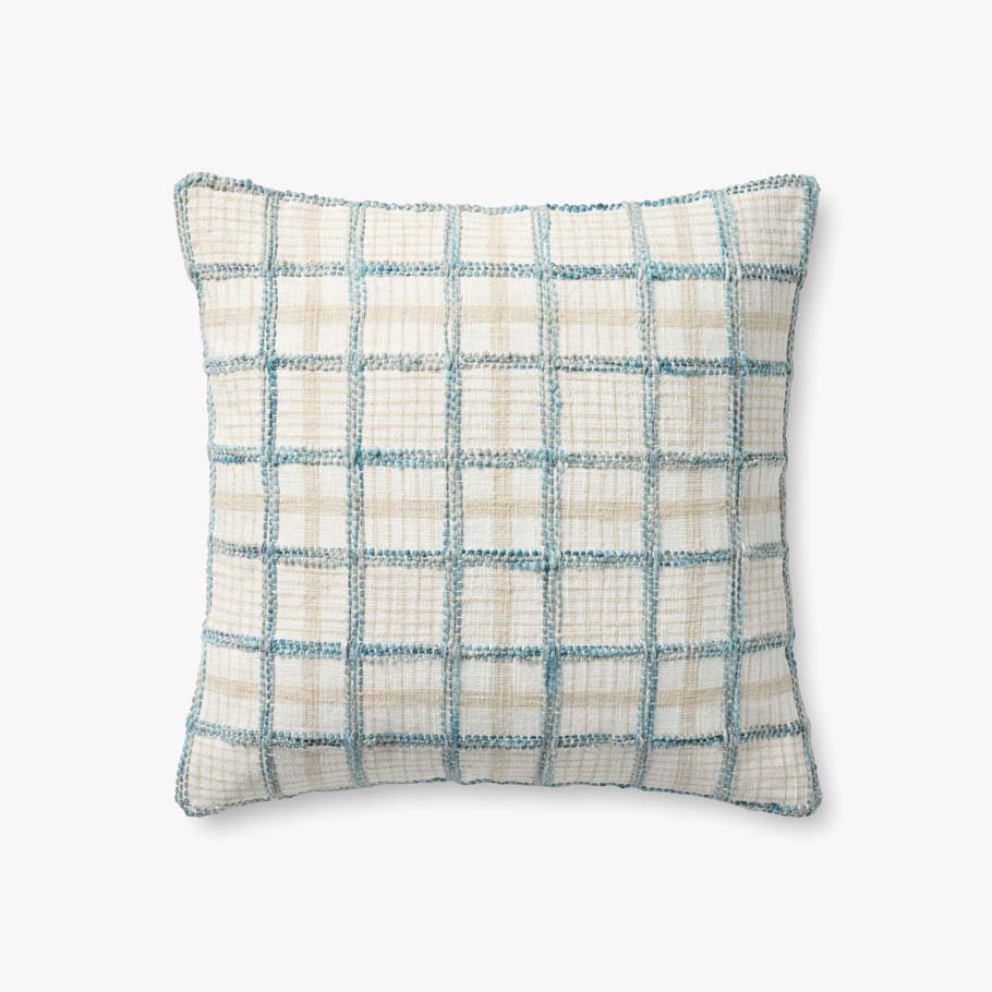 Norman Ivory Blue Pillow