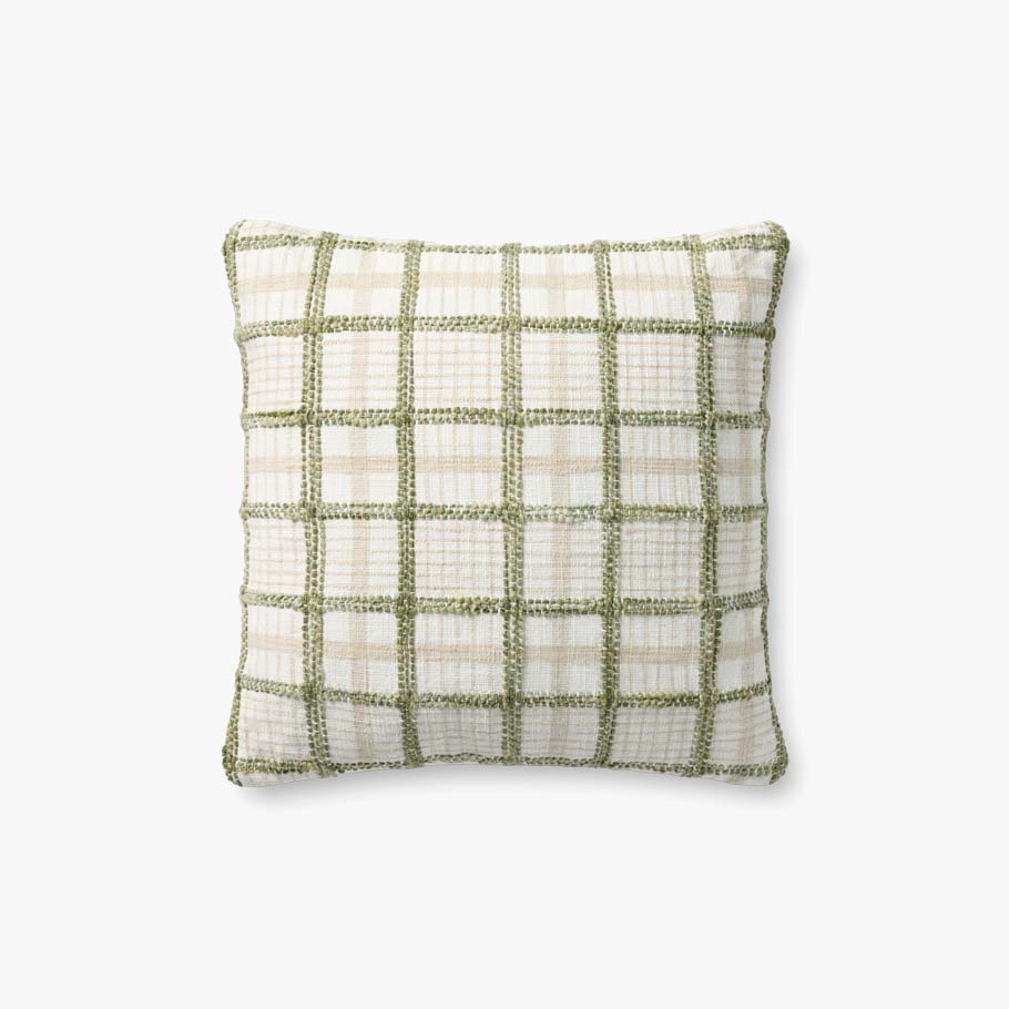 Norman Ivory Green Pillow