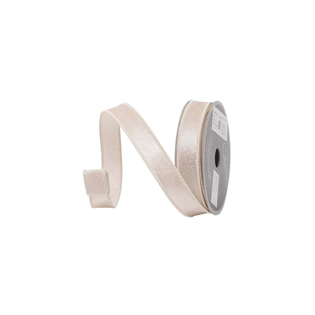 Cream Plush Stardust 1" Ribbon