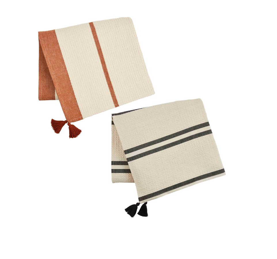 Waffle Chambray Striped Blankets