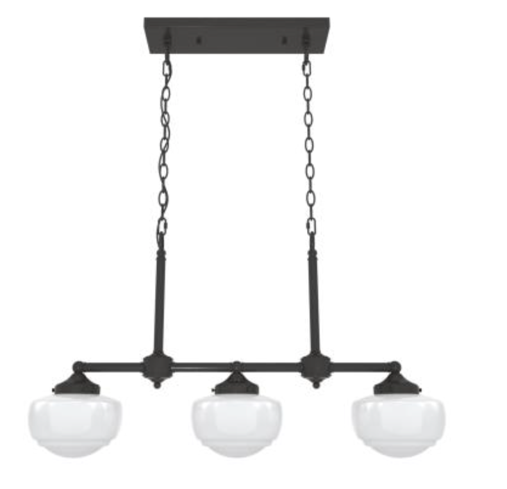 Creek Bronze 3 Light Linear Chandelier