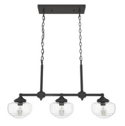 Creek Bronze 3 Light Linear Chandelier