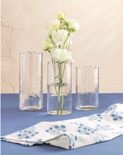 Glass Scallop Bud Vase