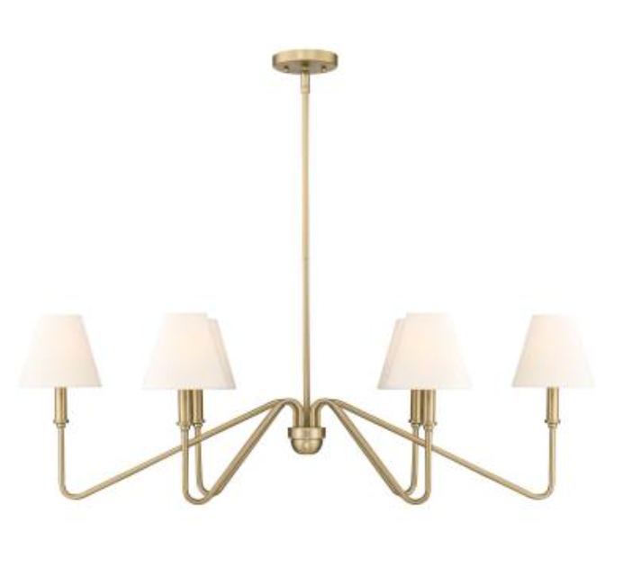 Jaquelin 6 Light Linear Pendant with Shades