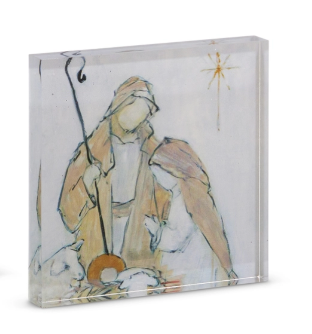 6" Glorify Him Acrylic Block