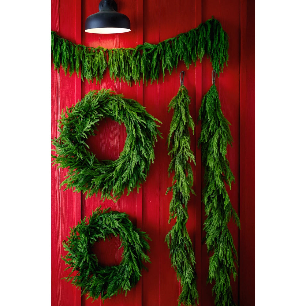 30" Real Touch Norfolk Pine Wreath