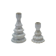 Stoneware Tree Shaped Taper Holder Set