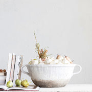 Distressed White Terracotta Bowl