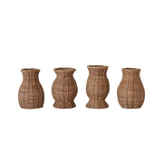 Hand-Woven Rattan Vase