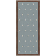 18"x42" Pinboard Blue Botanical Block Print