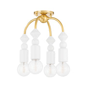 Geometric 4 Light Semi Flush Mount