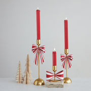 Gold Metal Taper Holder w/ Bow