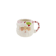 Hand-Painted Ceramic Santa Head Shaped Mug
