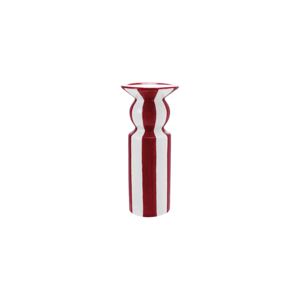 Red & White Striped Taper Holder
