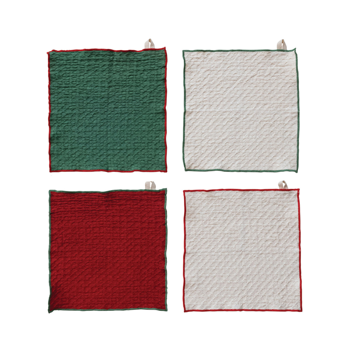 Waffle Weave Dish Cloths - Set of 4