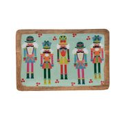 Enameled Mango Wood Nutcracker Tray