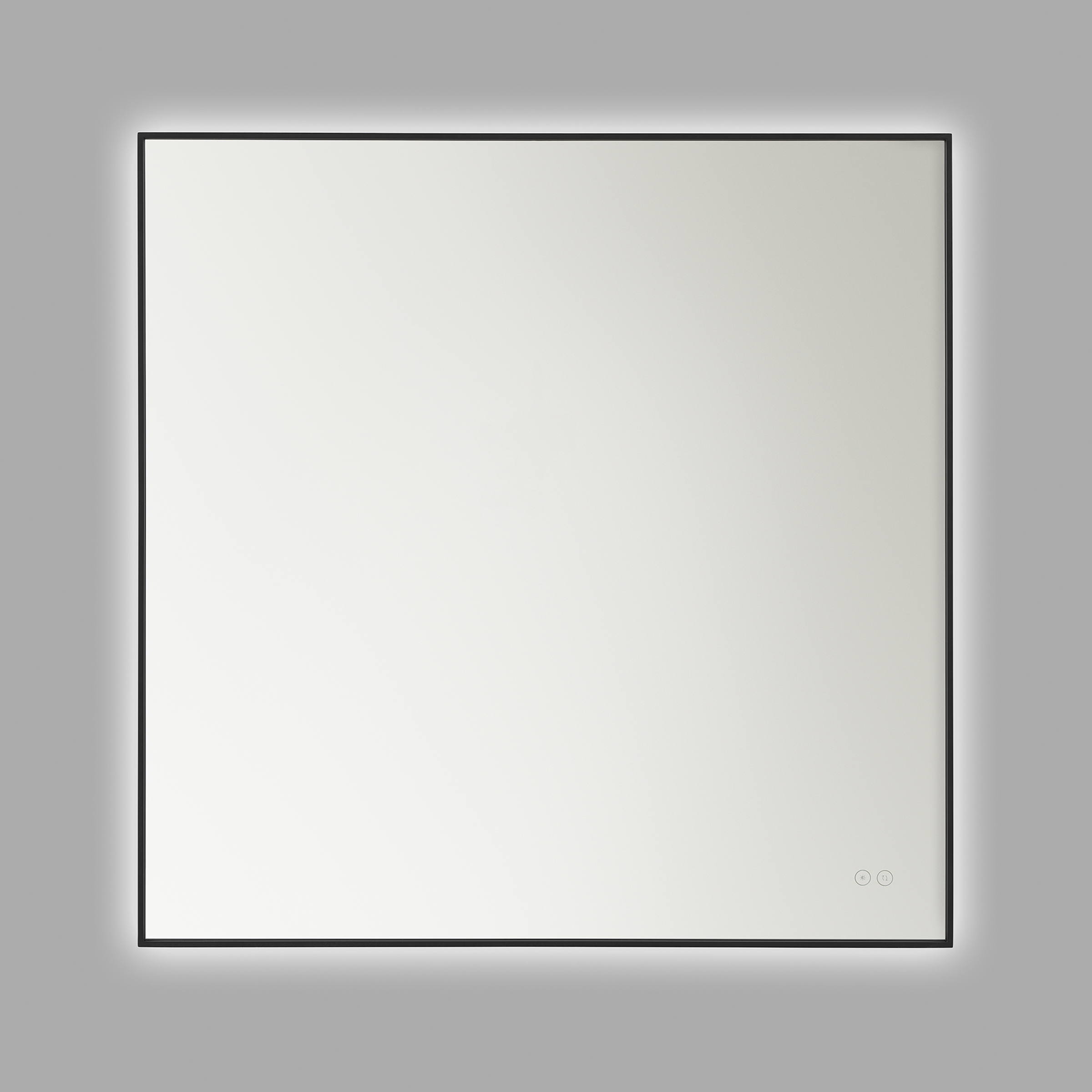 Cadre Midnight Black Square Illuminated Mirror
