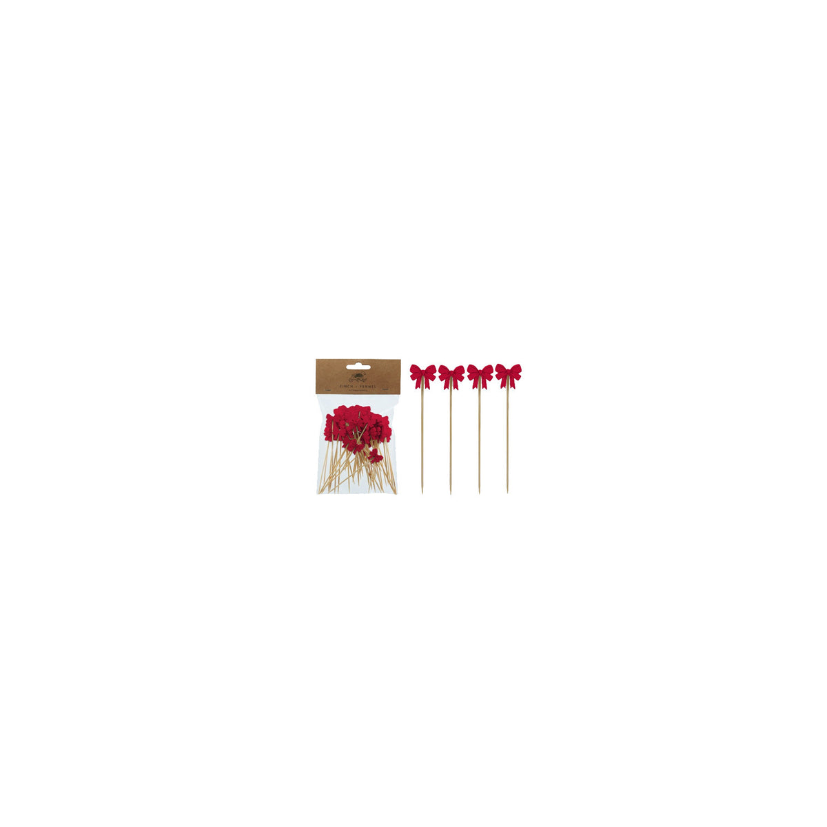 Bow Shaped Toothpicks - Set of 50