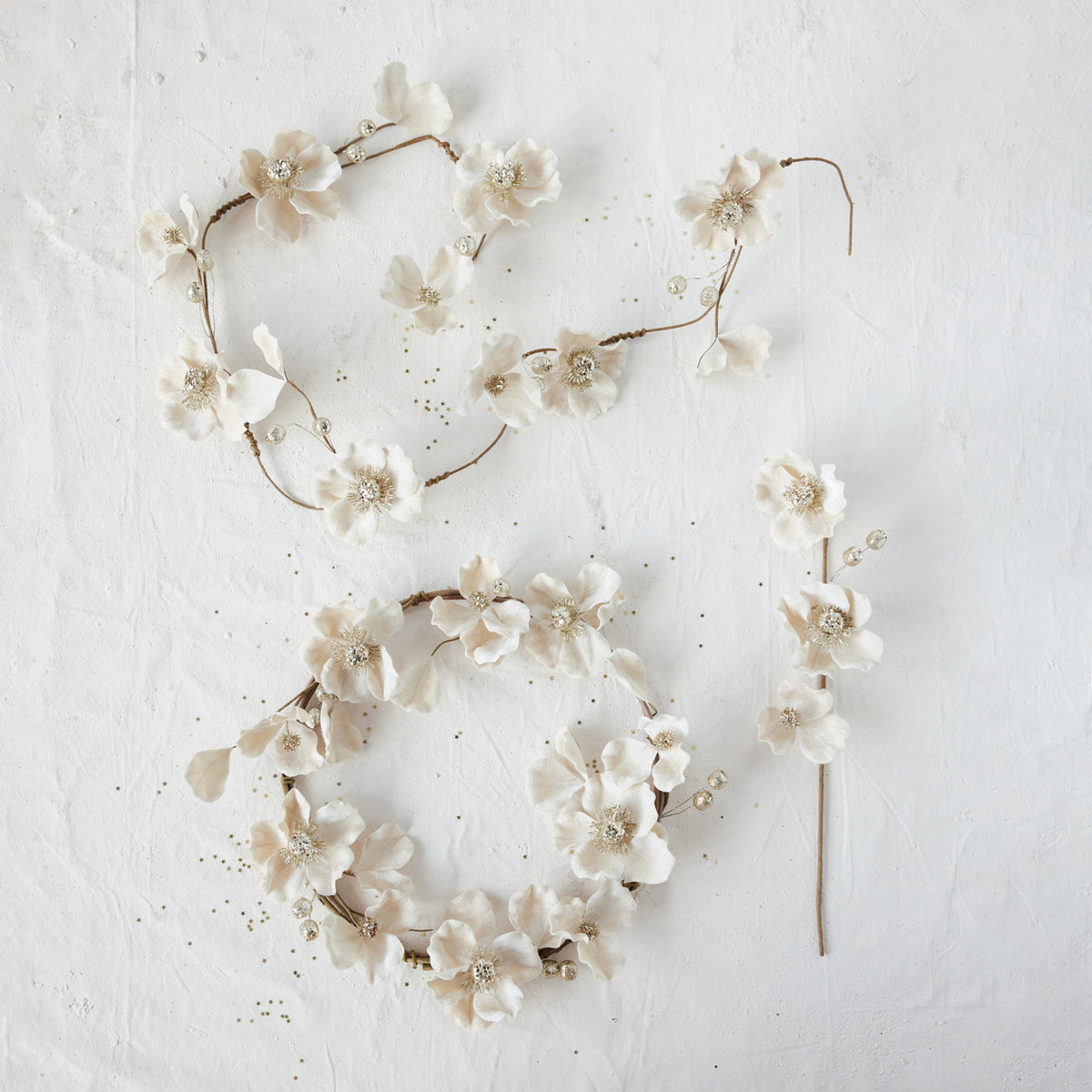 Faux Magnolia Flower Stem