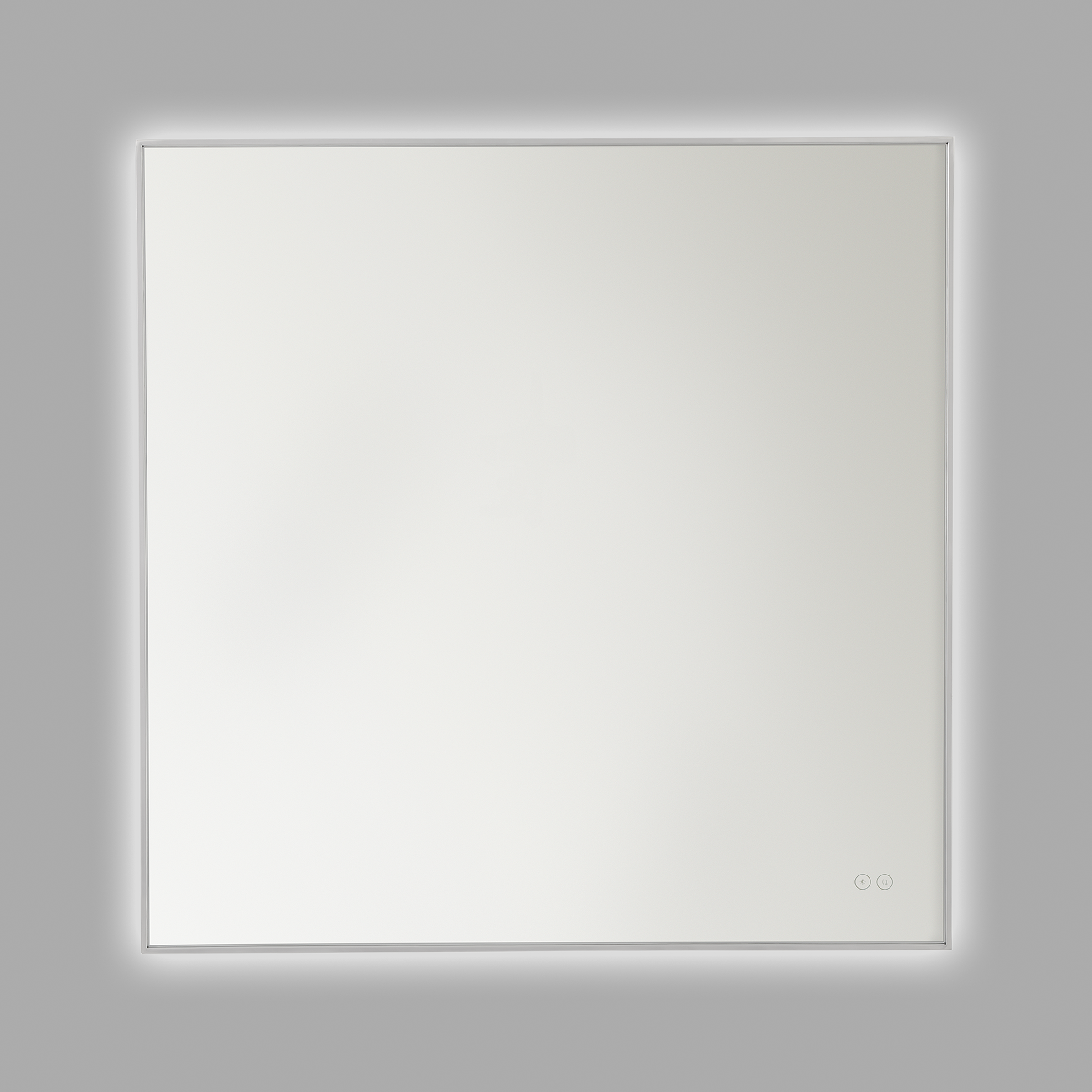 Cadre Chrome Square Illuminated Mirror