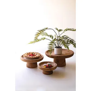 Set of 3 Wooden Display Stands