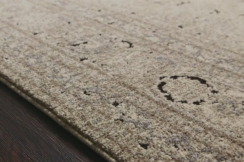 Load video: Millennium Sand Ivory Rug