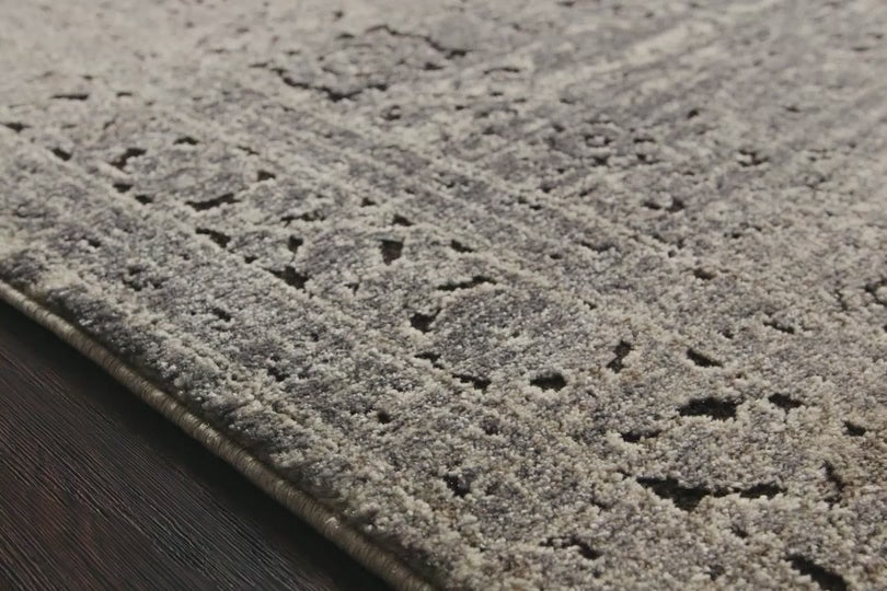 Load video: Millennium Grey Charcoal Rug
