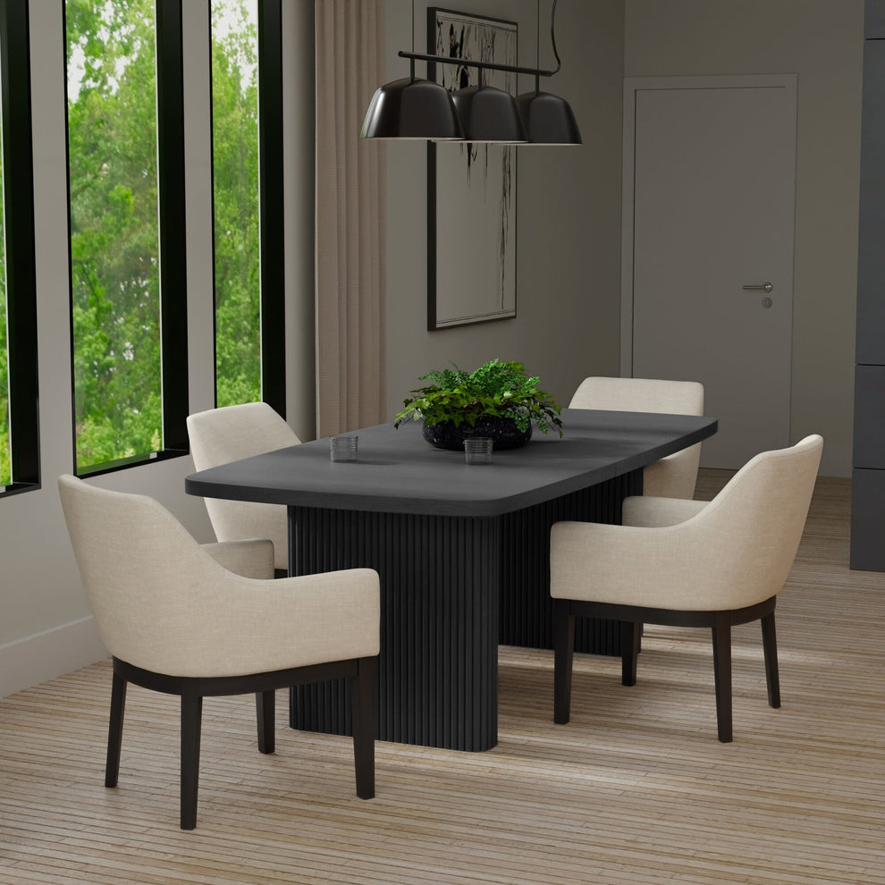 Carrie Black Extension Dining Table