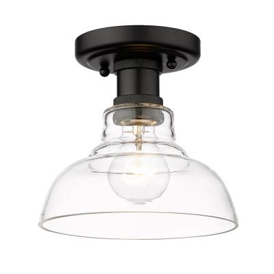 Craven Black Flush Mount Light
