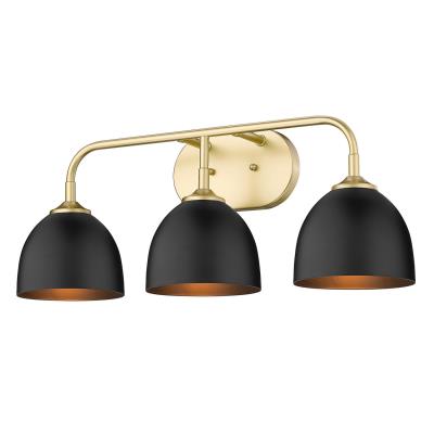 Taylor Black/Gold 3 Light Vanity