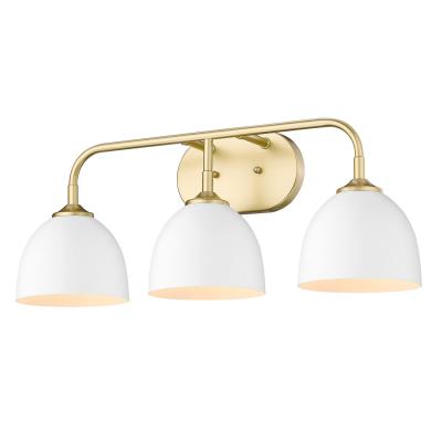 Taylor White/Gold 3 Light Vanity
