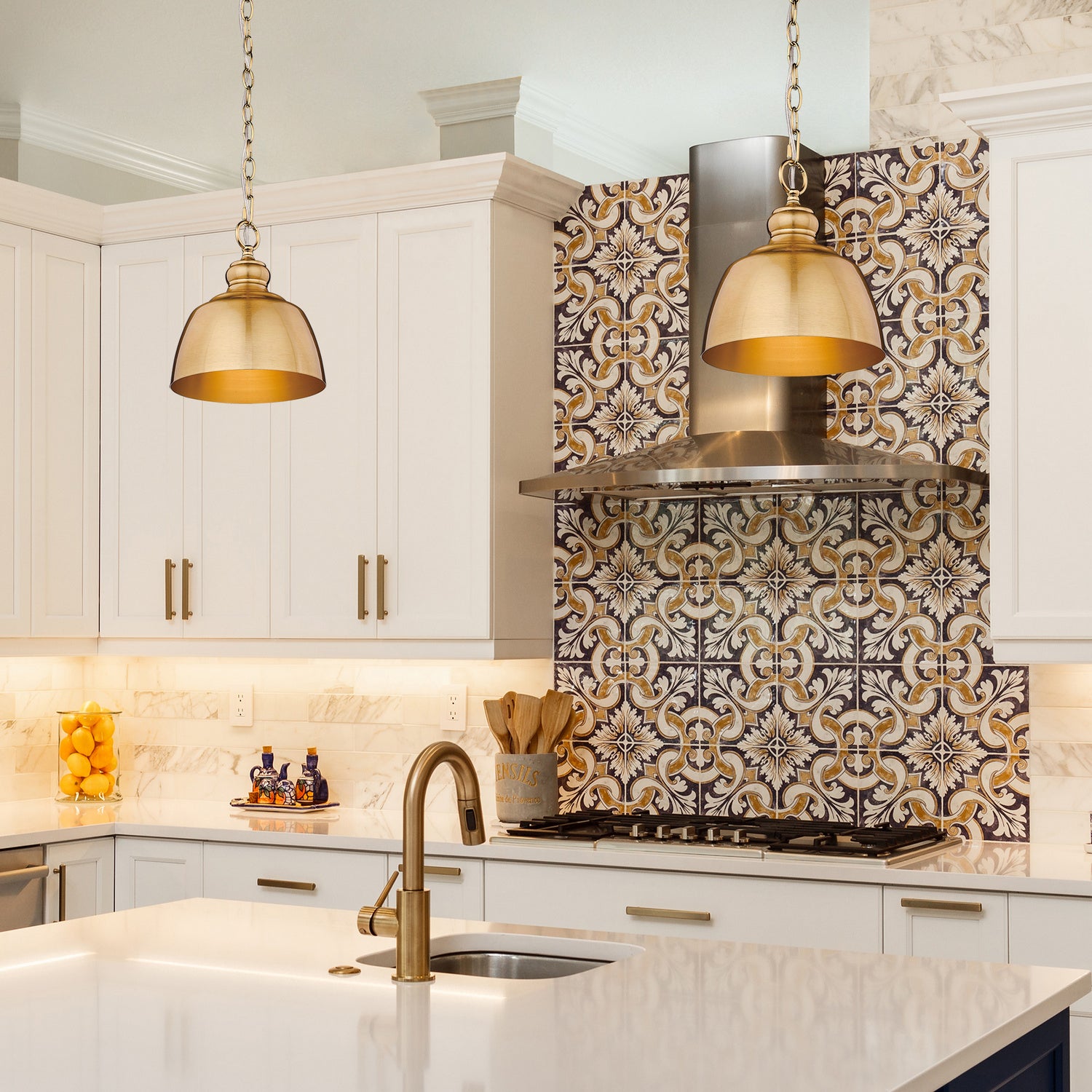 Brushed Gold Mini Pendant