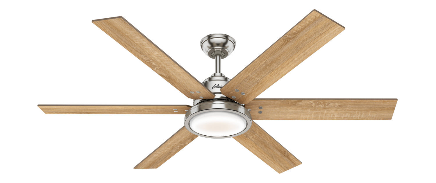Warner 60" Ceiling Fan in Nickel