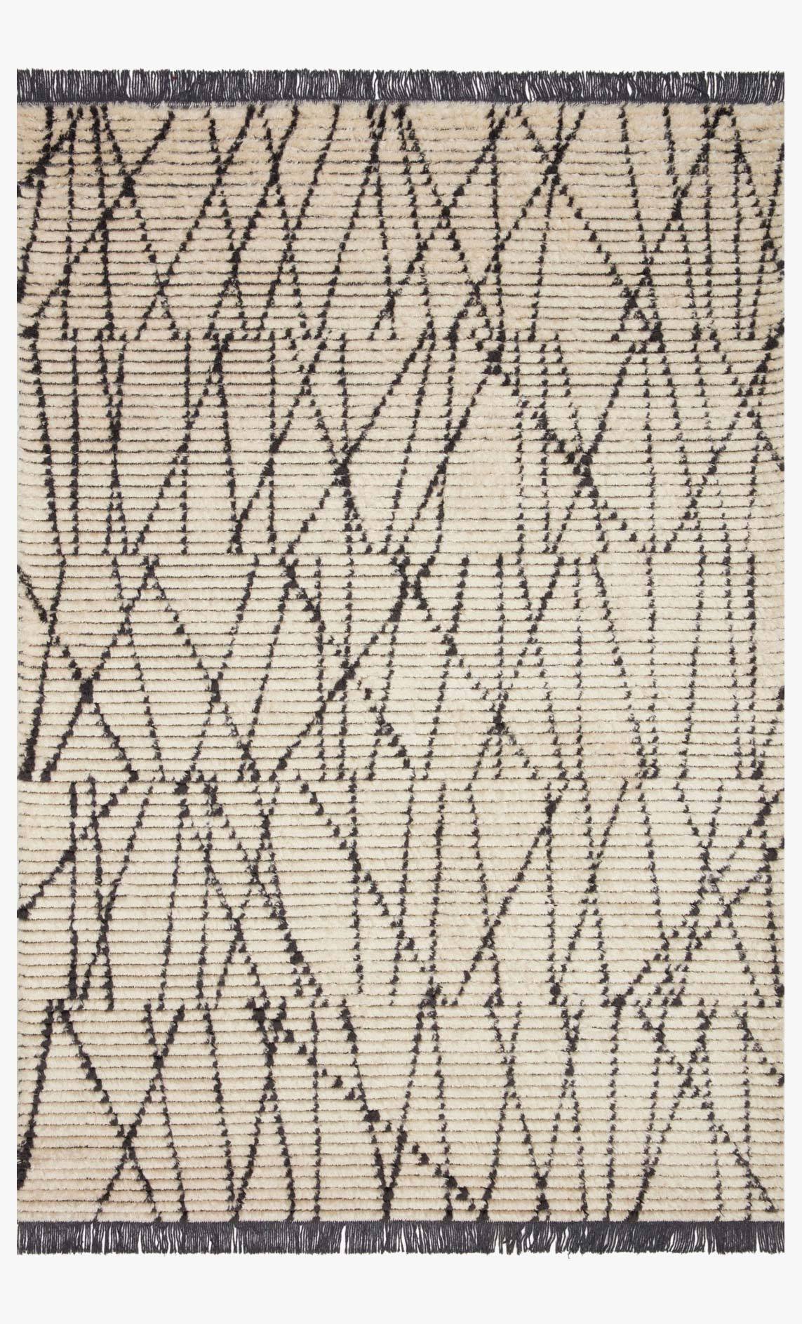 Alice Rug Cream/Charcoal Cross Line