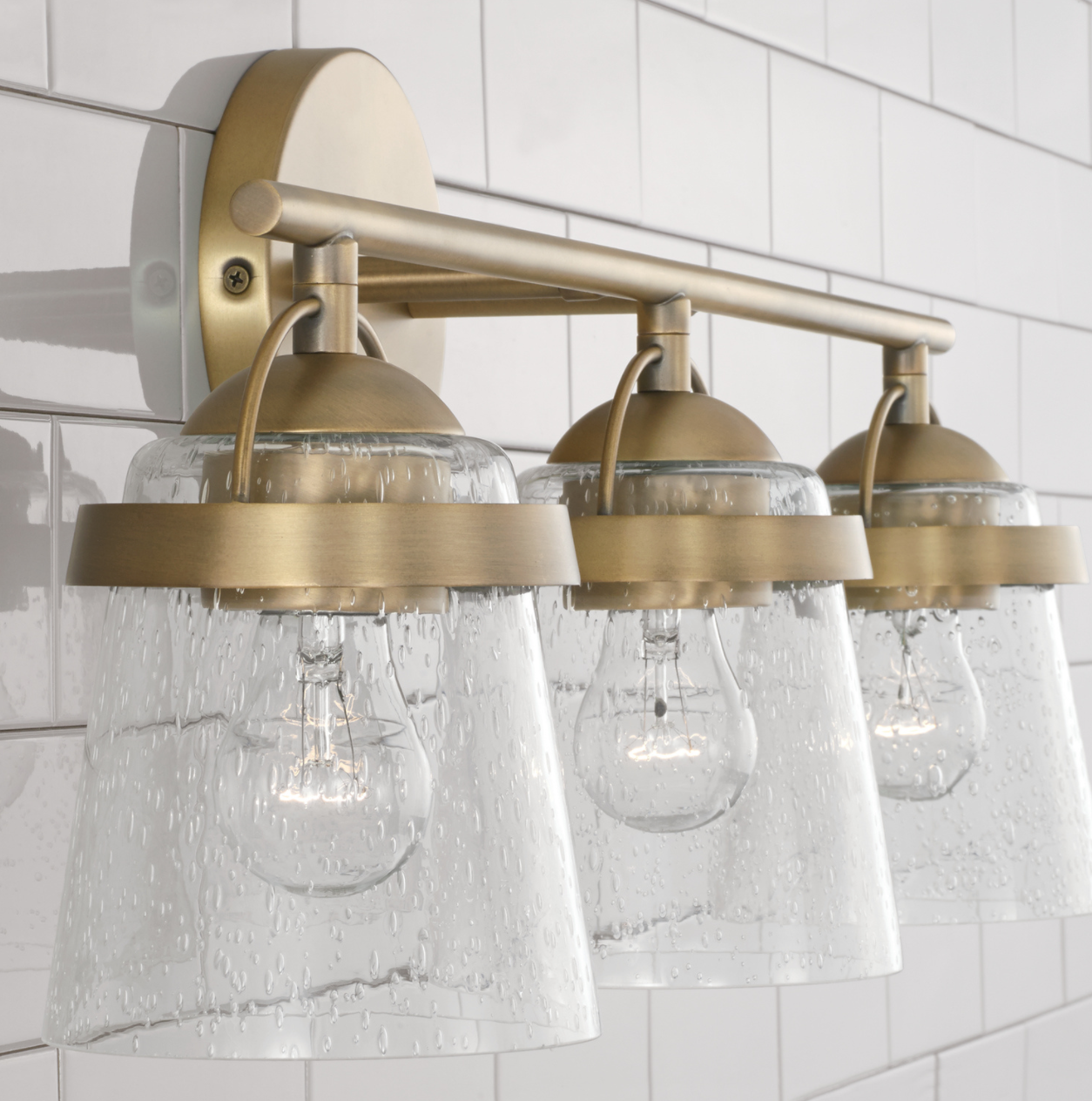 Mila Aged Brass Vanity Light