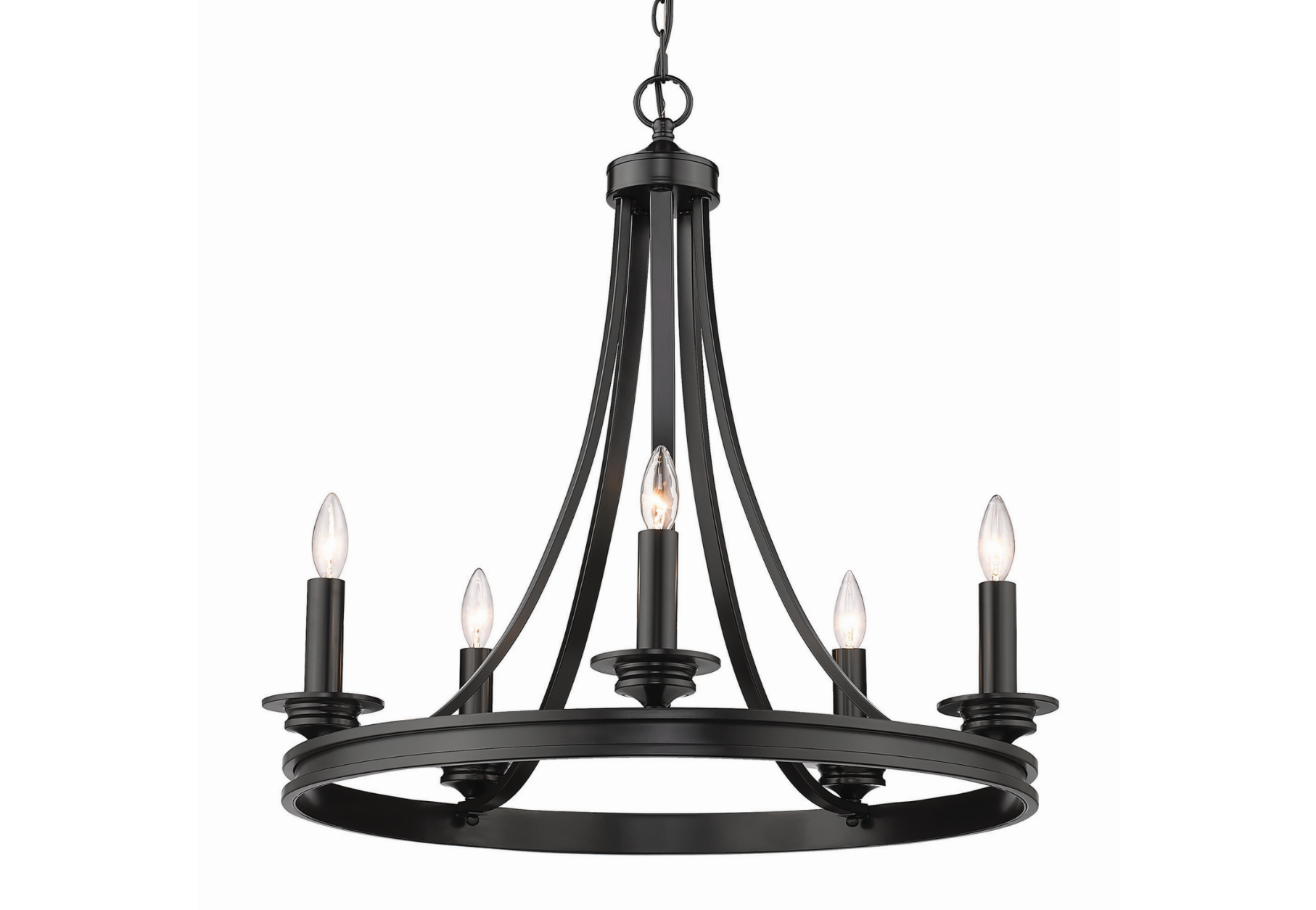 Dano 5 Light Black Chandelier