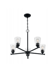 Brandi 5 Light Matte Black Chandelier