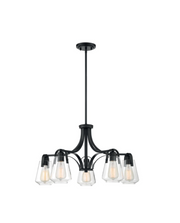 Skye 5 Light Matte Black Chandelier